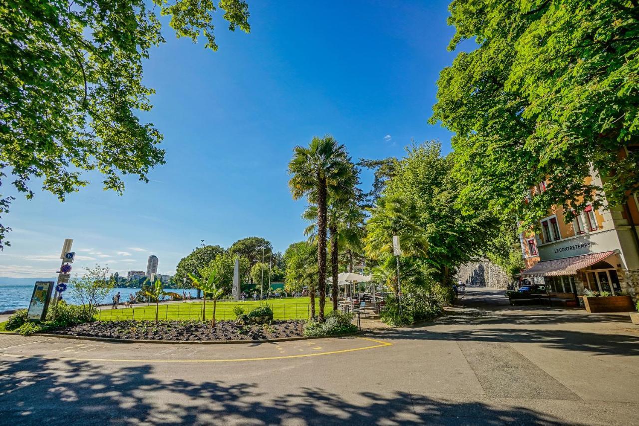 L'Eden Studio With A Balcony - Lake View Montreux Bagian luar foto