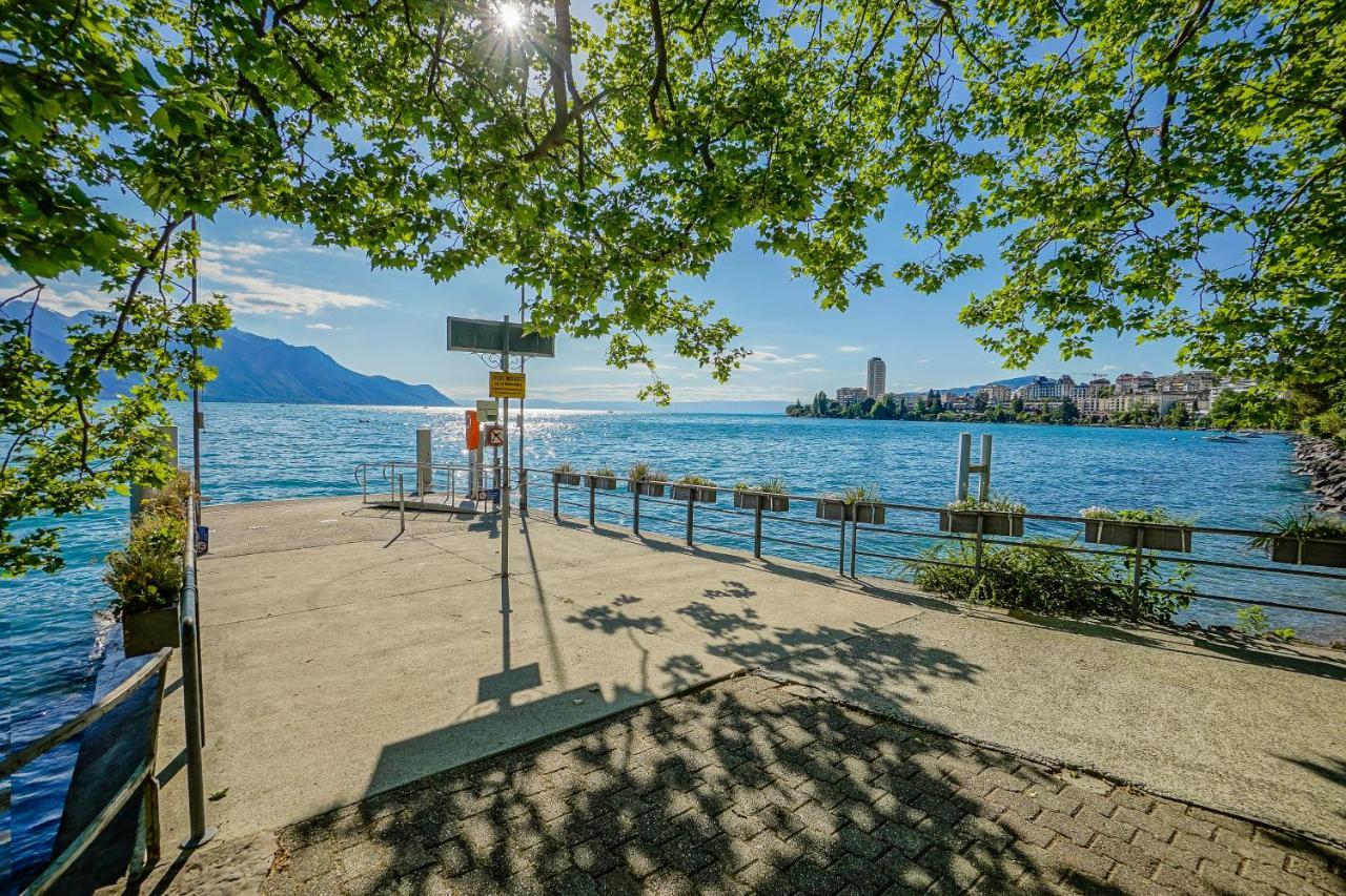L'Eden Studio With A Balcony - Lake View Montreux Bagian luar foto